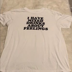 Sz L white graphic tee